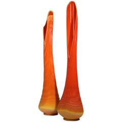 Massive Store Window Display Viking Glass Floor Vases 6