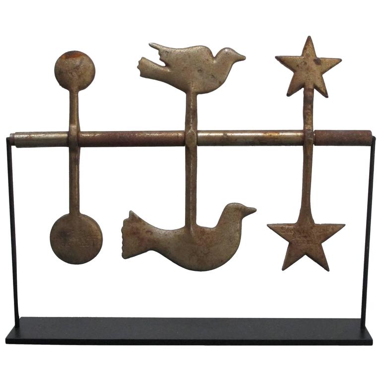 Cast Iron Shooting Gallery Spinner Targets with Birds at 1stDibs