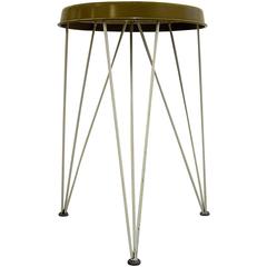 Pilastro 1950s Metal Stool with Wired Legs