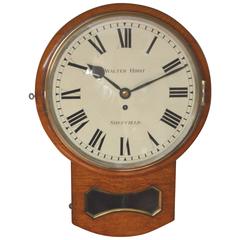 Oak Drop Dial Fusee Wall Clock