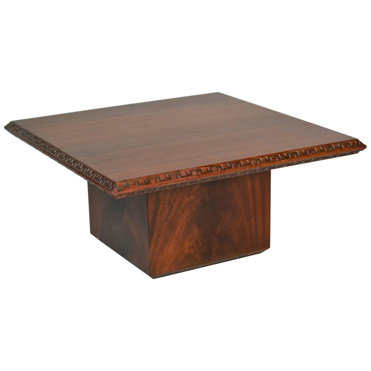 End Table Frank Lloyd Wright Heritage Henredon Mahogany, 1955 For Sale
