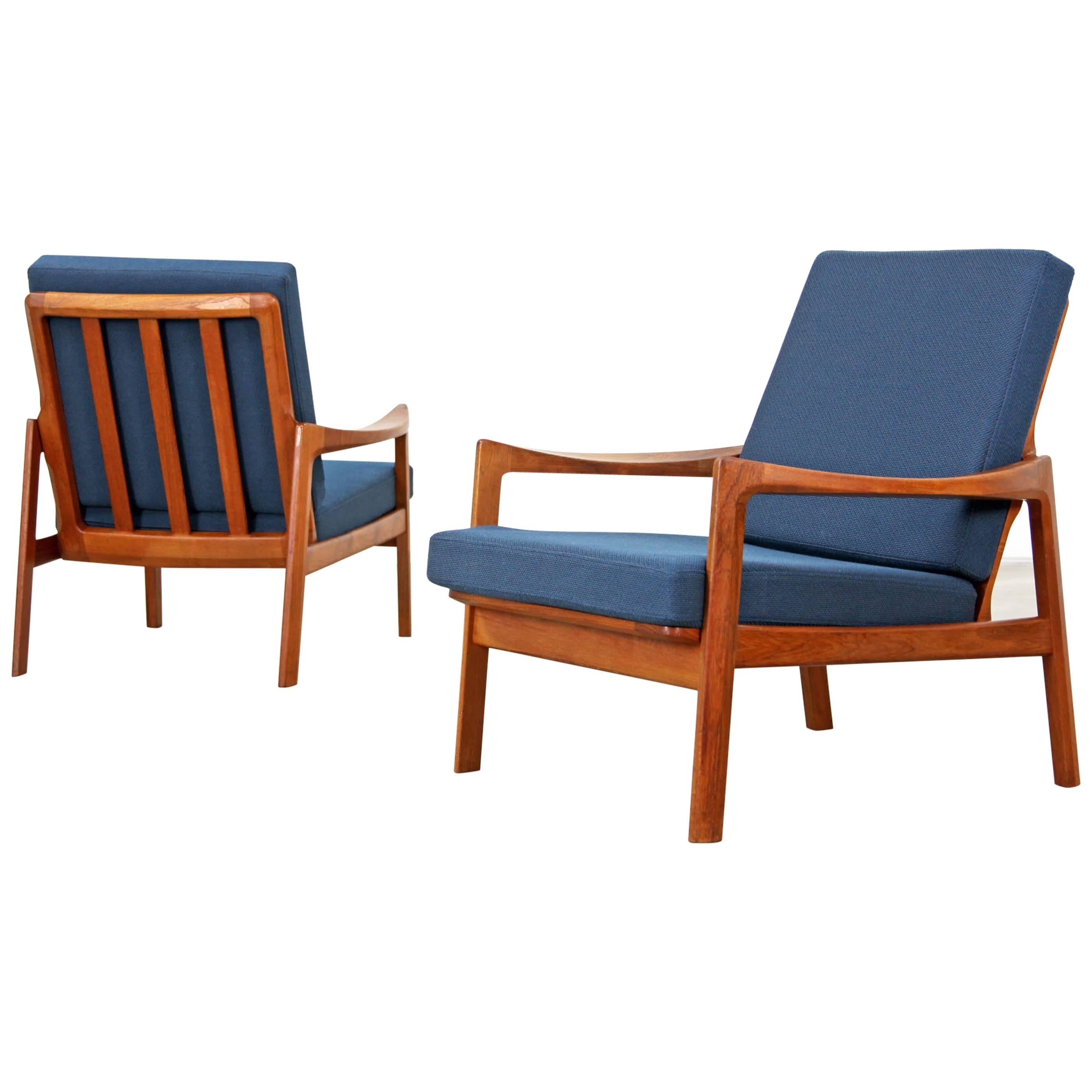 Set of Two Easy Chairs Designed by Tove and Edvard Kind-Larsen