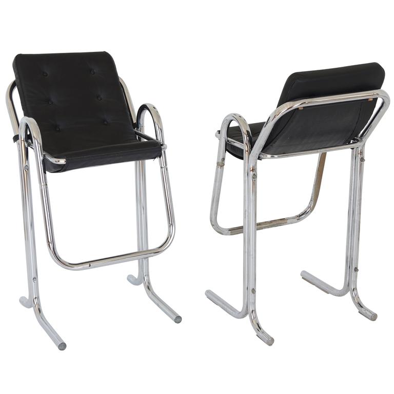 Pair Of Jerry Johnson Arcadia Tall Bar Stools 1960s For At Pair Of Jerry Johnson Arcadia Tall Bar Stools