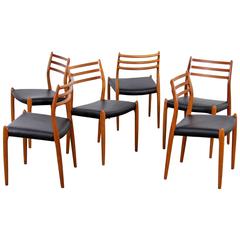 Set of Six Niels O. Møller Teak Dining Chairs Mod. 78 Set of Six Niels O. Møller Teak Dining Chairs Mod. 78