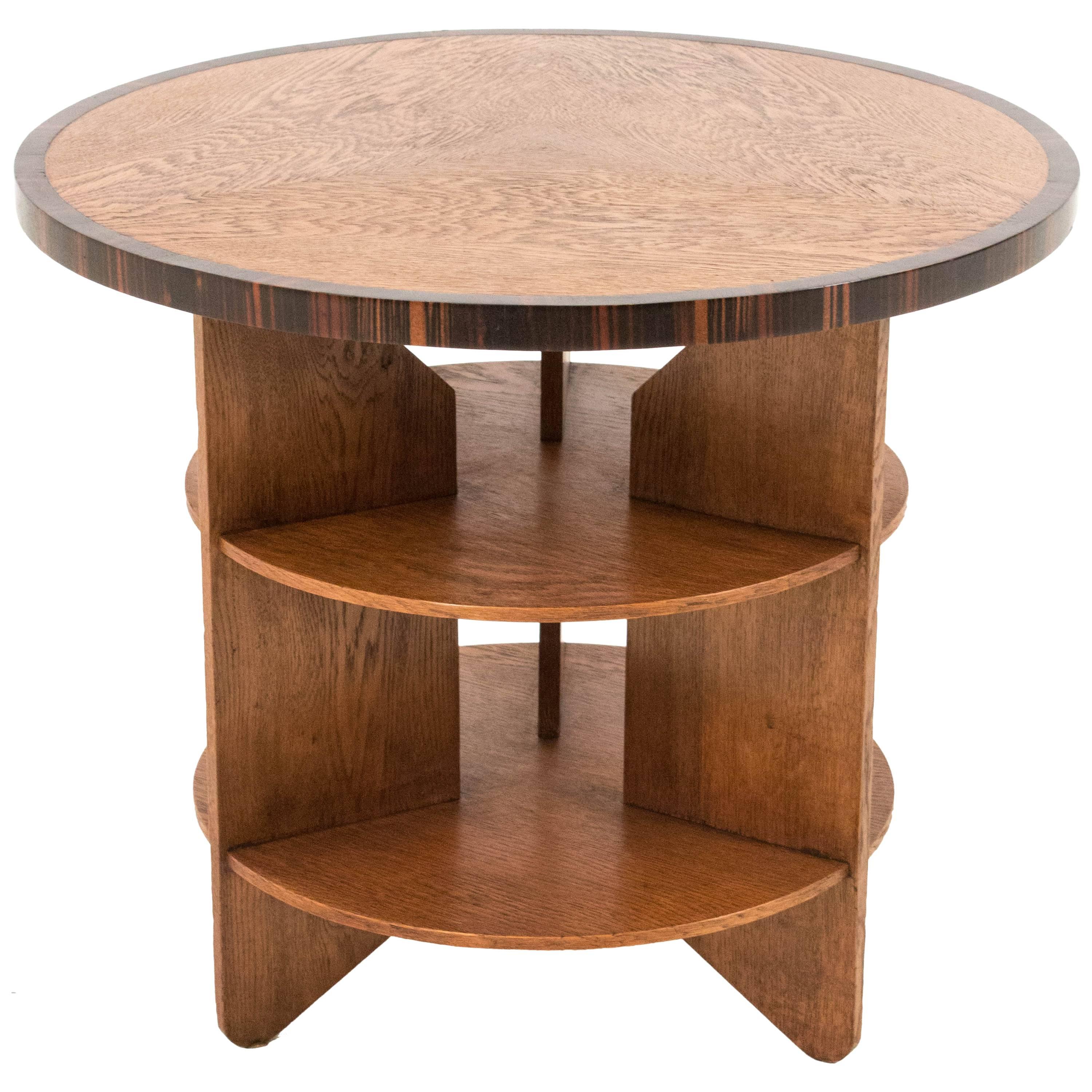 Funky Art Deco Haagse School Coffee Table by Pel Izeren for Genneper Molen