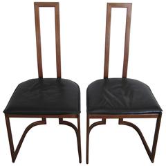 Vintage Pair of Modern Italian Side Chairs 12