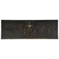 1910 Decorative Brass Panel