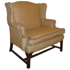 Vintage Mid-Century Settee Marquis Chair in New Fabric