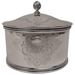 19th Century American Sterling Silver Tea Caddy by Shreve, Stanwood & Co, Boston