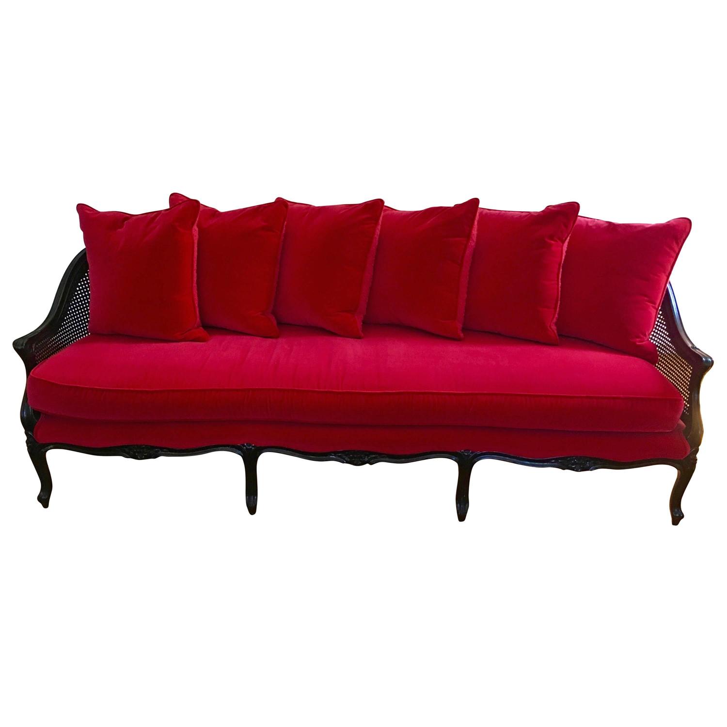 Early 20th Century Cane Back Sofa For Sale at 1stdibs