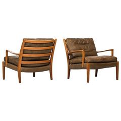 Arne Norell Easy Chairs Model Löven Produced by Arne Norell AB in Aneby, Sweden 9
