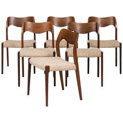 niels o møller dining chairs model 71 by j l møllers møbelfabrik in