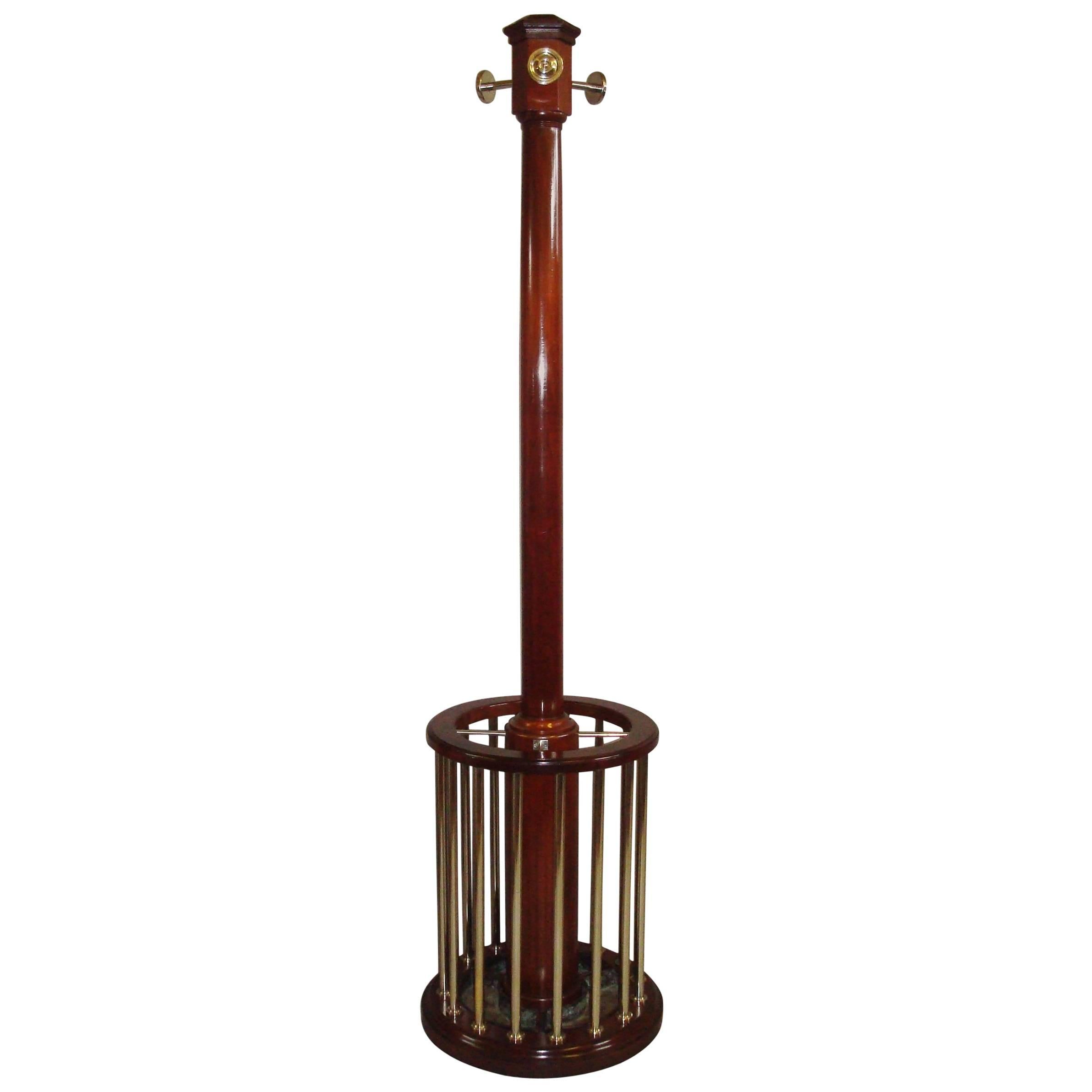 Early 20th Century Mahogany and Chrome Circular Hall Stand For Sale