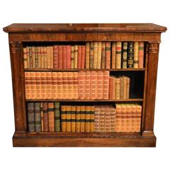 Rosewood William IV Period Antique Open Bookcase