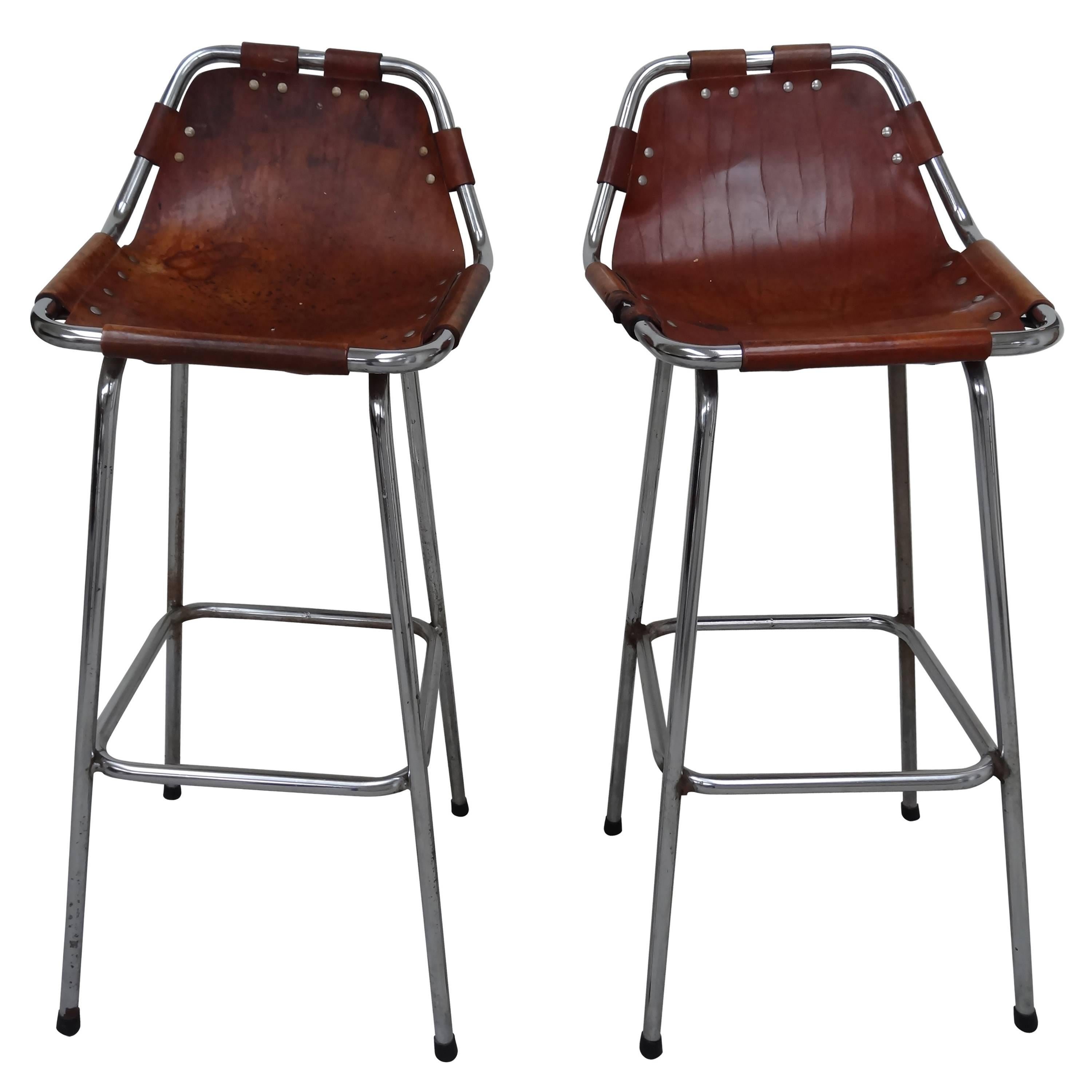 Selected by Charlotte Perriand for The Les Arcs Ski Resort, Two High Bar Stools