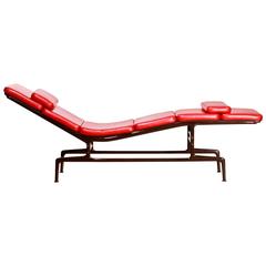 1968 Charles & Ray Eames for Billy Wilder, Red Leather Daybed / Padchair, ES106