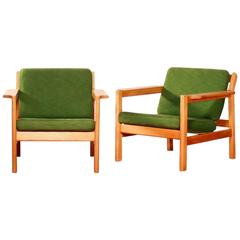 1950s, by Børge Mogensen, Fredericia, Two Lounge Chairs