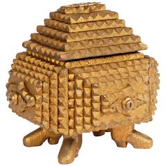 Whimsical 
Booted
 Tramp Art Box