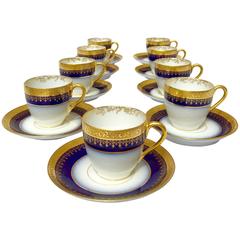 Antique Limoges Porcelain Demi-Tasse/Espresso Cups 