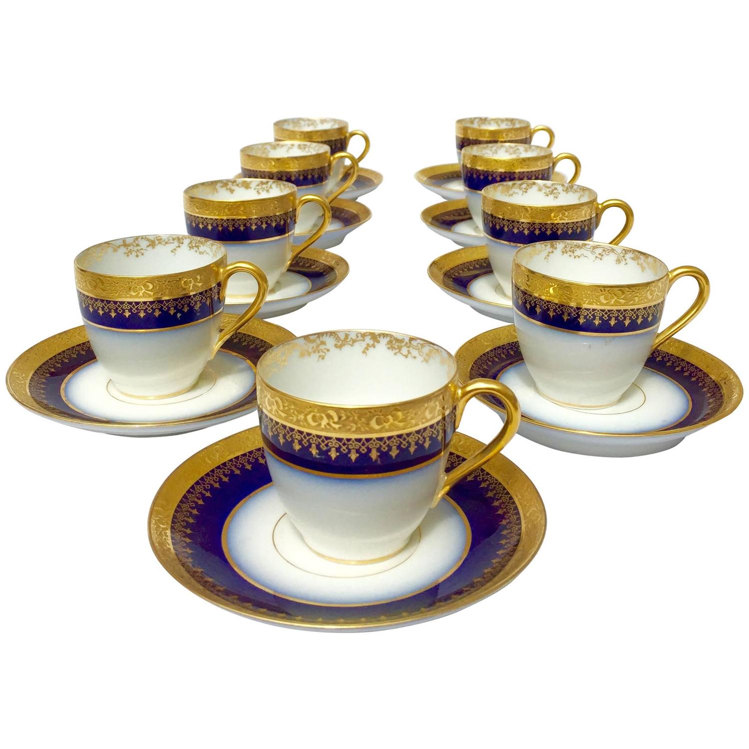Limoges Porcelain DemiTasse/Espresso Cups For Sale at 1stdibs