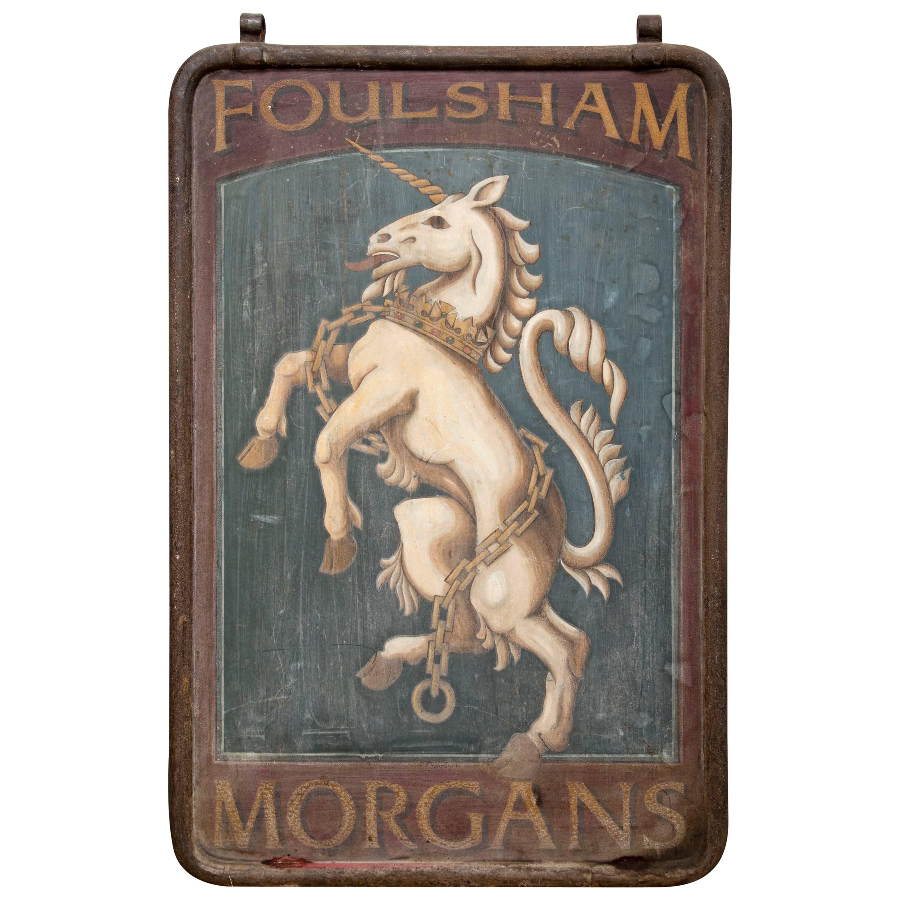 English Pub Sign "Foulsham Morgans"