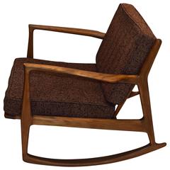 Single Rocking Chair by Ib Kofod-Larson for Selig, circa 1955 Made in Denmark