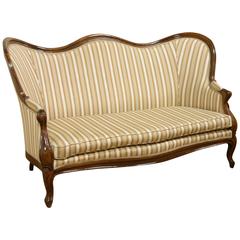 19th Century French Carved Rosewood Sofa
