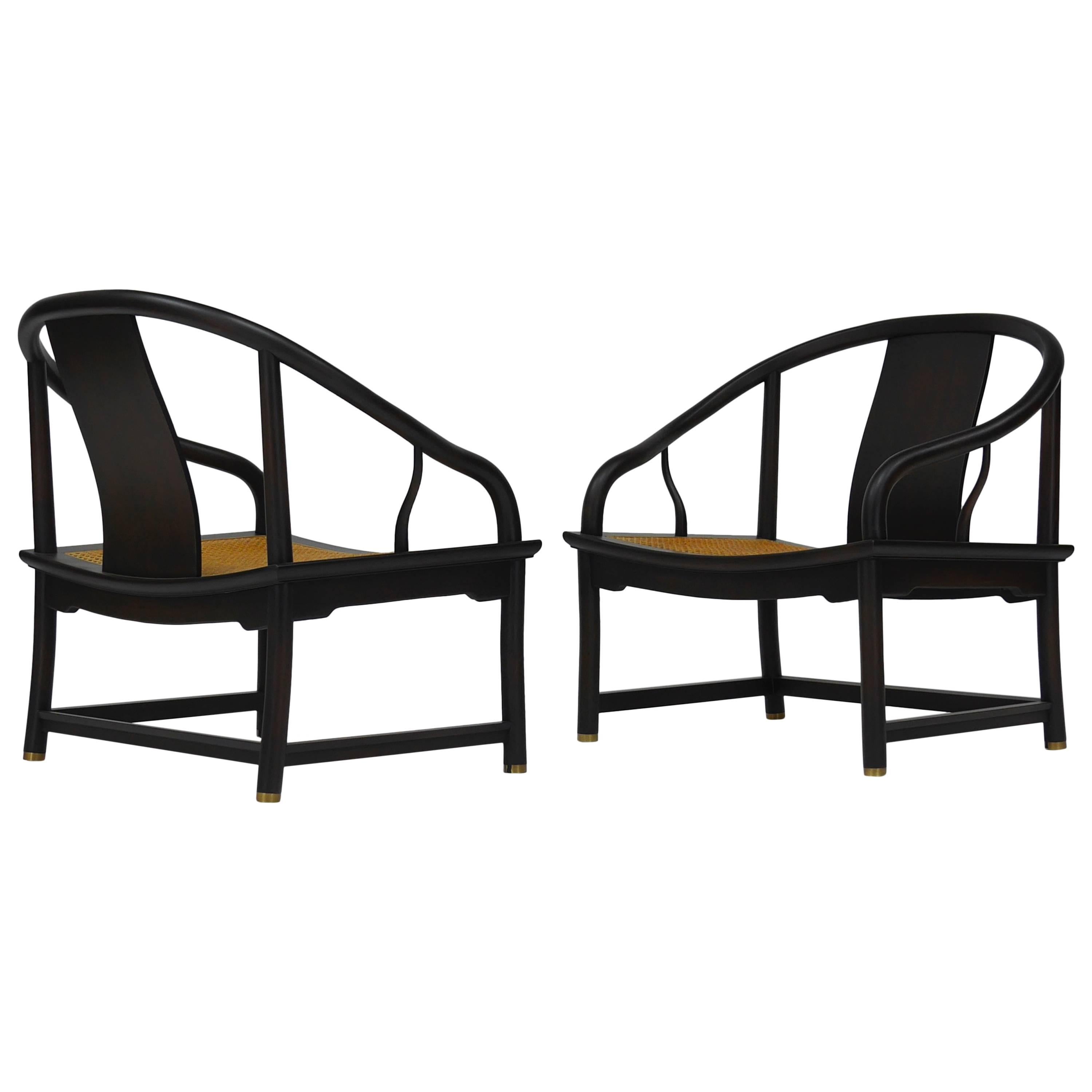 Pair of Baker Far East Collection Lounge Chairs For Sale