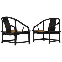 Pair of Baker Far East Collection Lounge Chairs