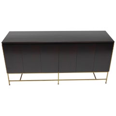 Mahogany and Brass Credenza by Paul McCobb for the Calvin Group