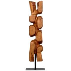 Large Abstract Wooden Sculpture, 1950s 9