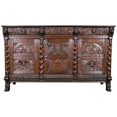 17th Century French Period Louis XIII/Louis XIV Transitional Enfilade Buffet