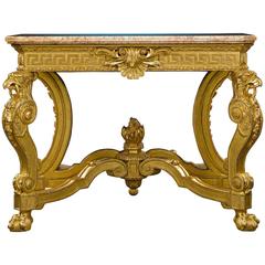Georgian Marble and Giltwood Console Table