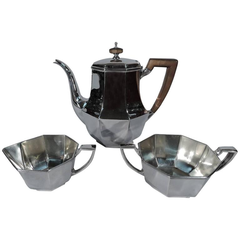 Tiffany Art Deco Sterling Silver Tea Set For Sale at 1stdibs