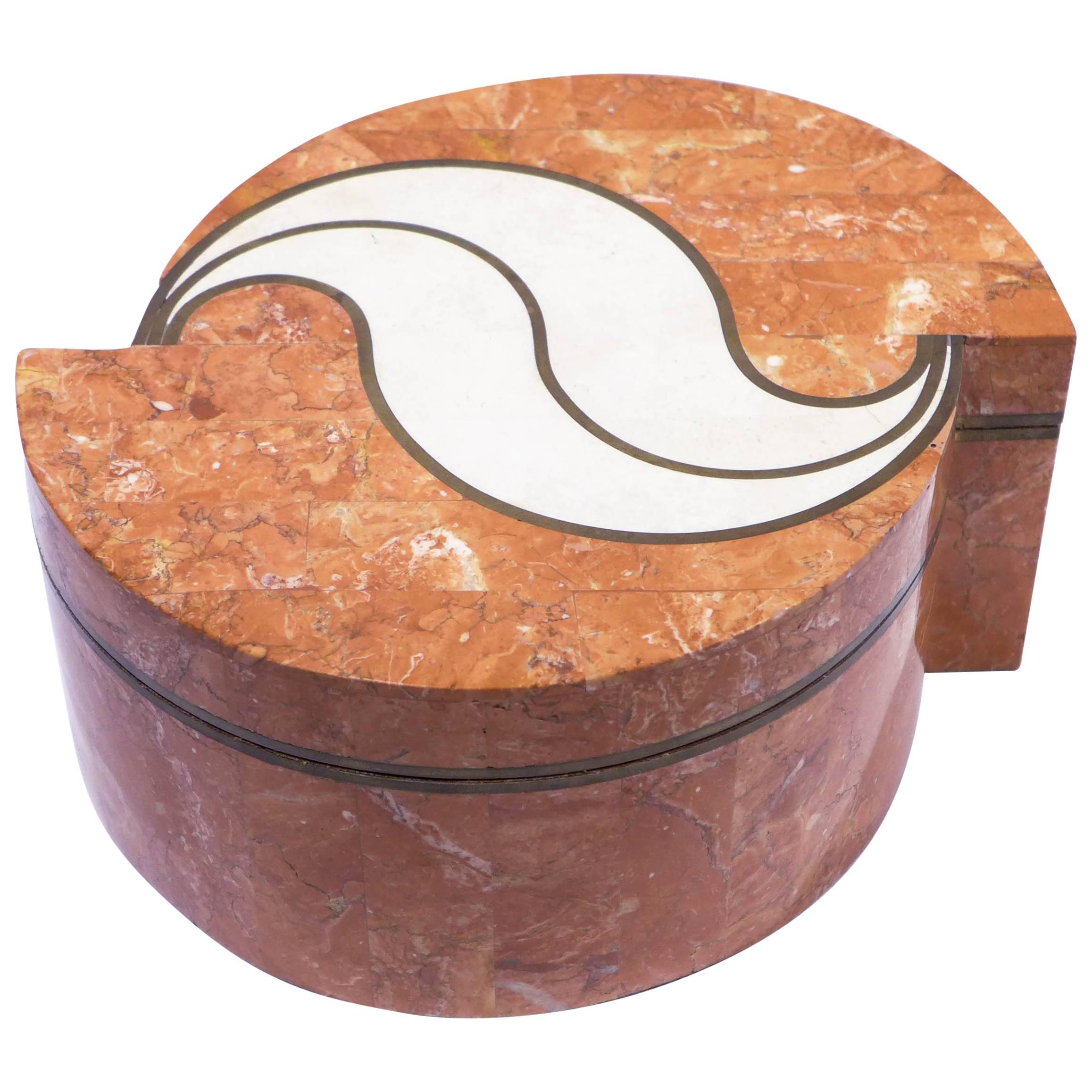 Maitland-Smith Tessellated Stone Box 