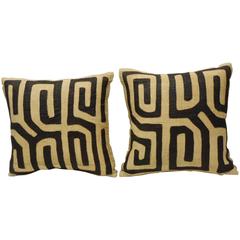 Vintage African Kuba Textile Pillows