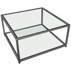 Contemporary Design Iron and Glass Coffee Table 11