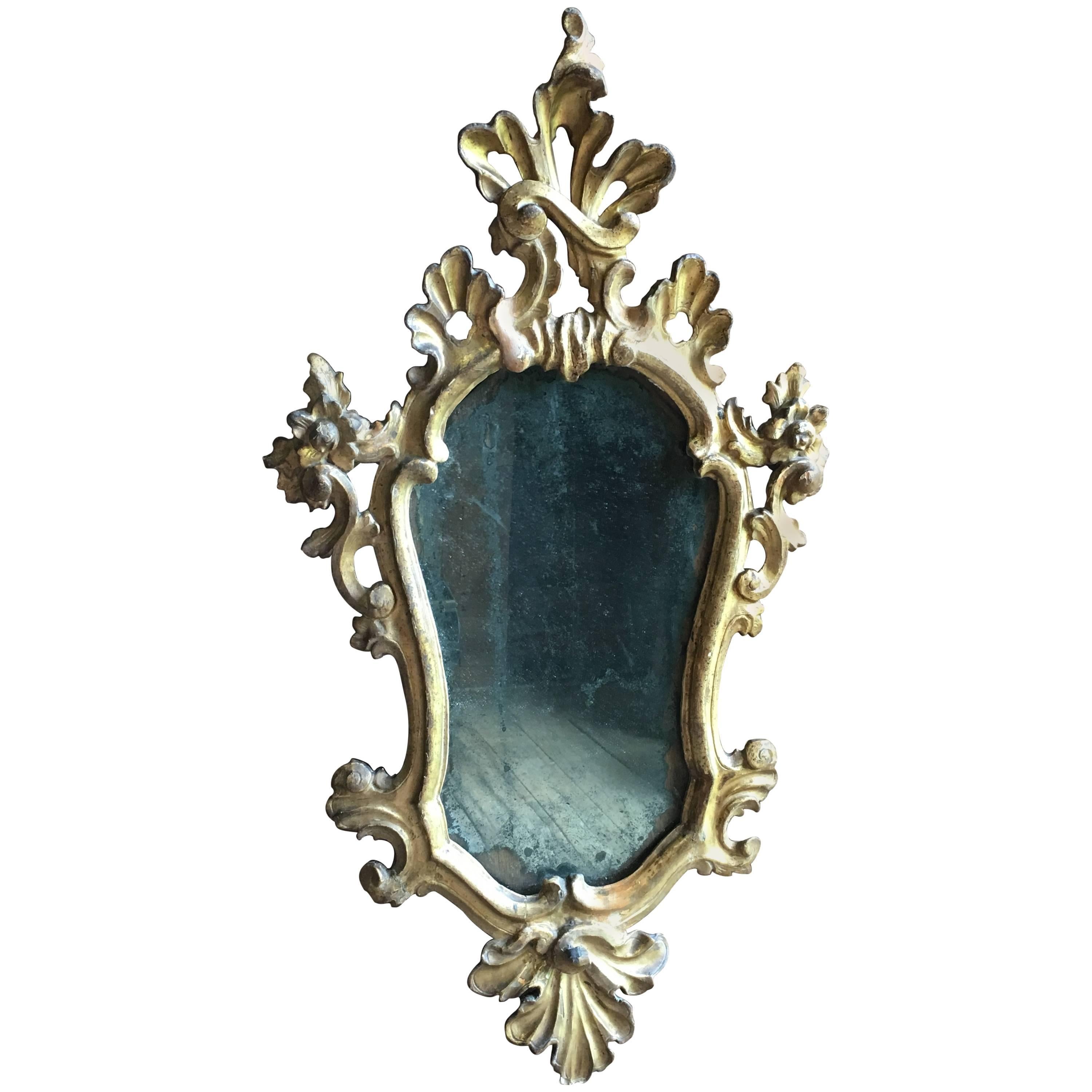 Italian Baroque Giltwood Mirror, circa 1740