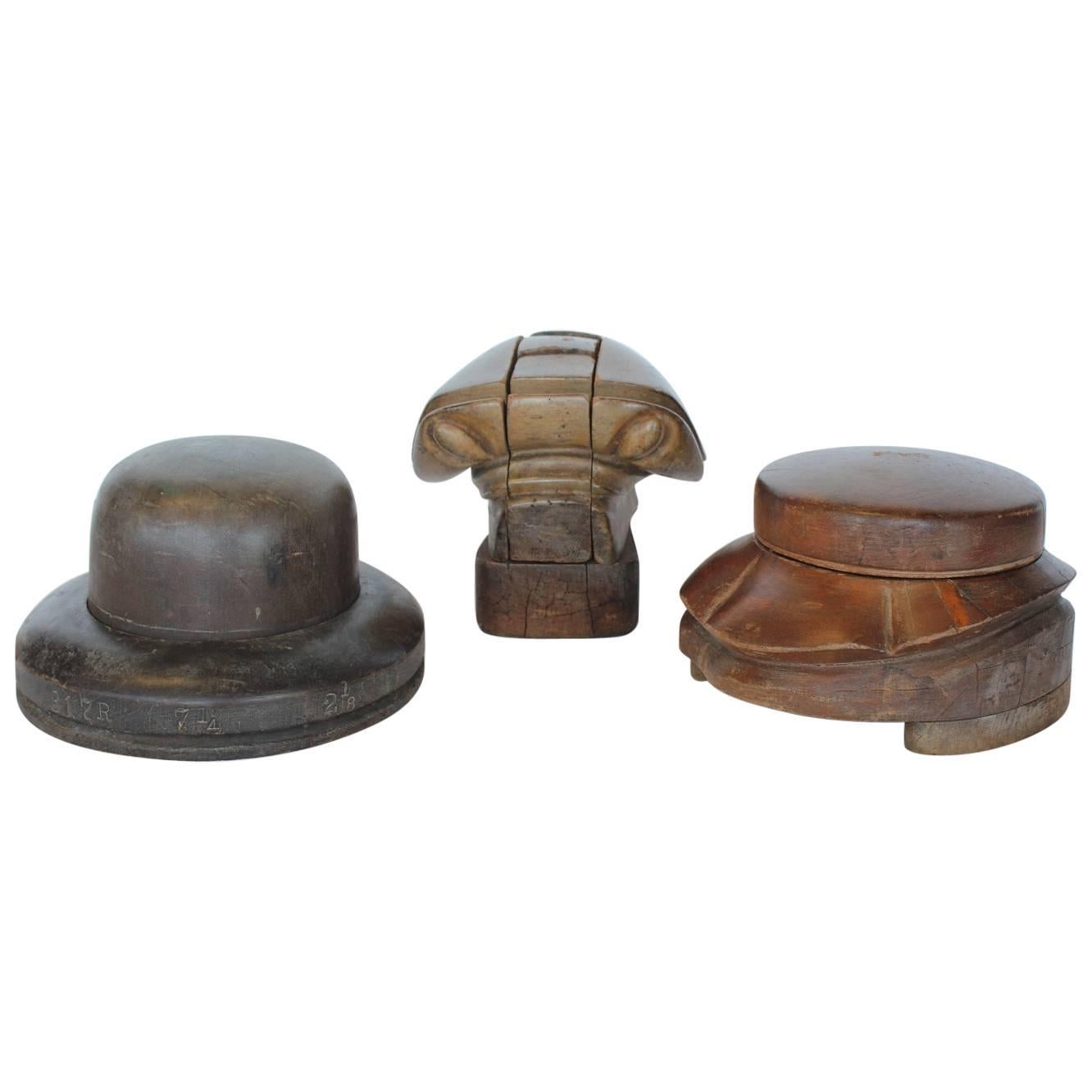 Antique American Wood Hat Forms For Sale