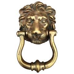 Lion Door Knocker in Cast Bronze