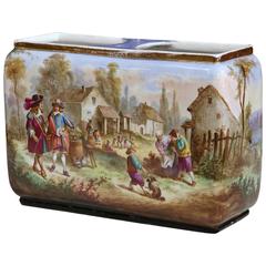 19th Century French Hand-Painted Porcelain de Paris Jardinière
