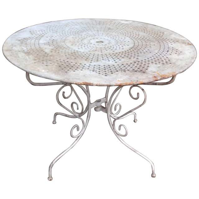 Iron Garden Table For Sale at 1stDibs