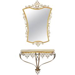 1945-1950 Italian Pierluigi Colli Console and Mirror 10