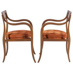 Pair of Dunbar Alexandria Chairs by Edward Wormley 4