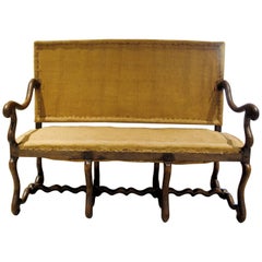 19th Century French Louis XIII Style Os de Mouton Settee