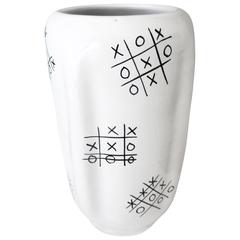 Original Ed Langbein Ceramic "Tic-Tac-Toe" Vase, 1940s