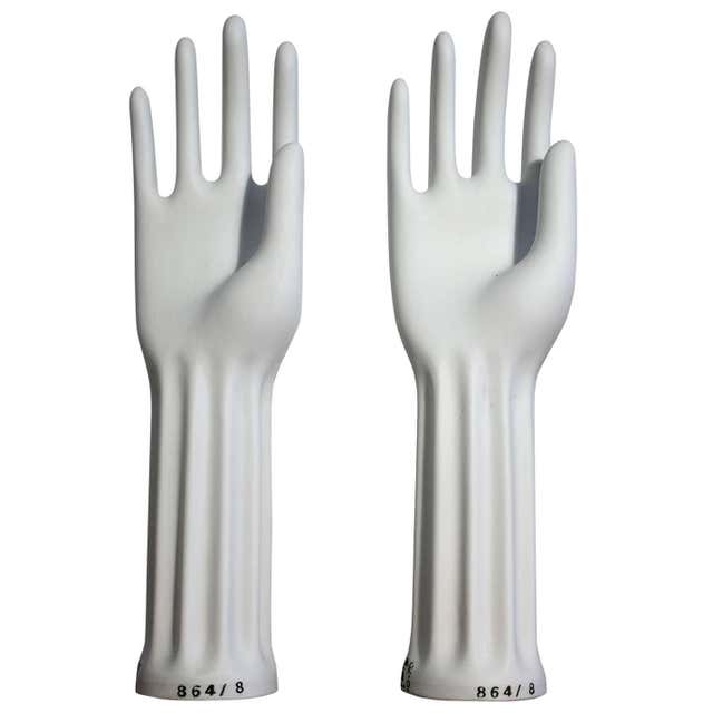 Porcelain Hand Glove Mold For Sale at 1stDibs | glove mold hand ...
