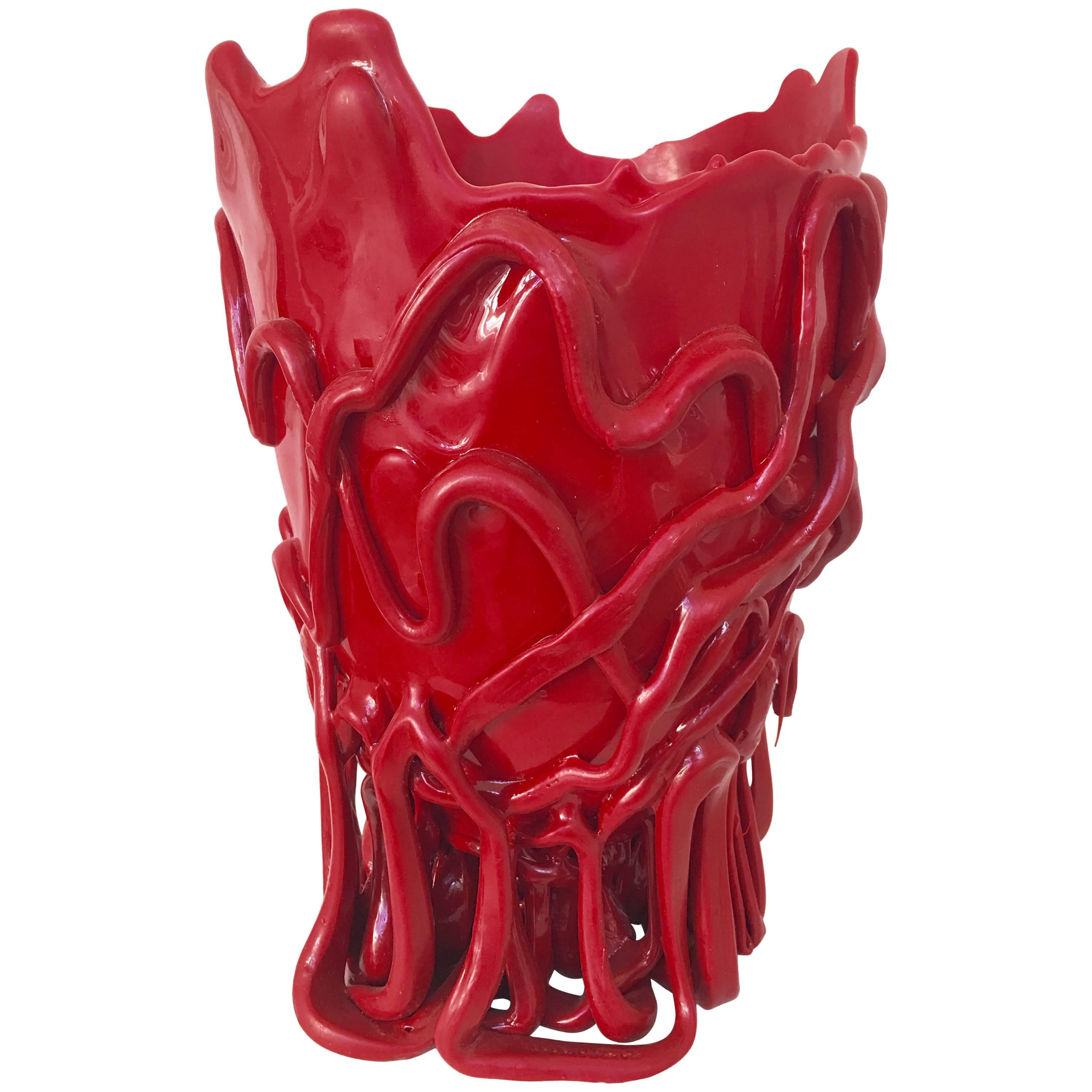 Large Gaetano Pesce Red Vase, Medusa Model For Sale