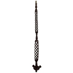 Large East African Ebony Floor Lamp
