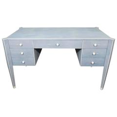 Custom Blue Shagreen and Bone Desk 9